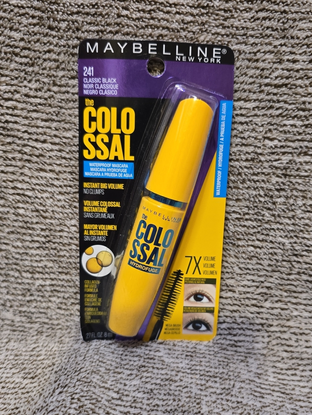 Maybelline Colossal Waterproof Mascara - Yellow Packaging, Black Shade 241